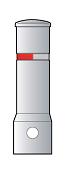 1 x 19mm Red/White retroreflective band.